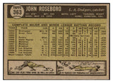 1961 Topps Baseball #363 John Roseboro Dodgers EX-MT 525500