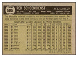 1961 Topps Baseball #505 Red Schoendienst Cardinals EX-MT 525502