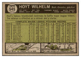 1961 Topps Baseball #545 Hoyt Wilhelm Orioles EX-MT 525503