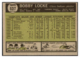 1961 Topps Baseball #537 Bobby Locke Indians EX-MT 525517