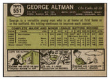 1961 Topps Baseball #551 George Altman Cubs EX-MT 525519