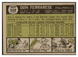 1961 Topps Baseball #558 Don Ferrarese Phillies EX-MT 525522