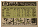 1961 Topps Baseball #560 Barry Latman Indians EX-MT 525523
