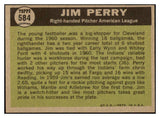 1961 Topps Baseball #584 Jim Perry A.S. Indians EX-MT 525528