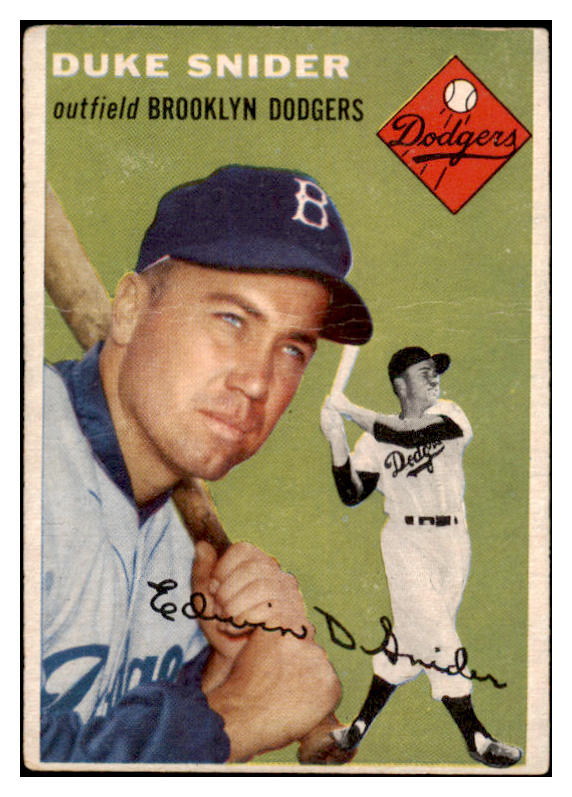 1954 Topps Baseball #032 Duke Snider Dodgers VG 525535