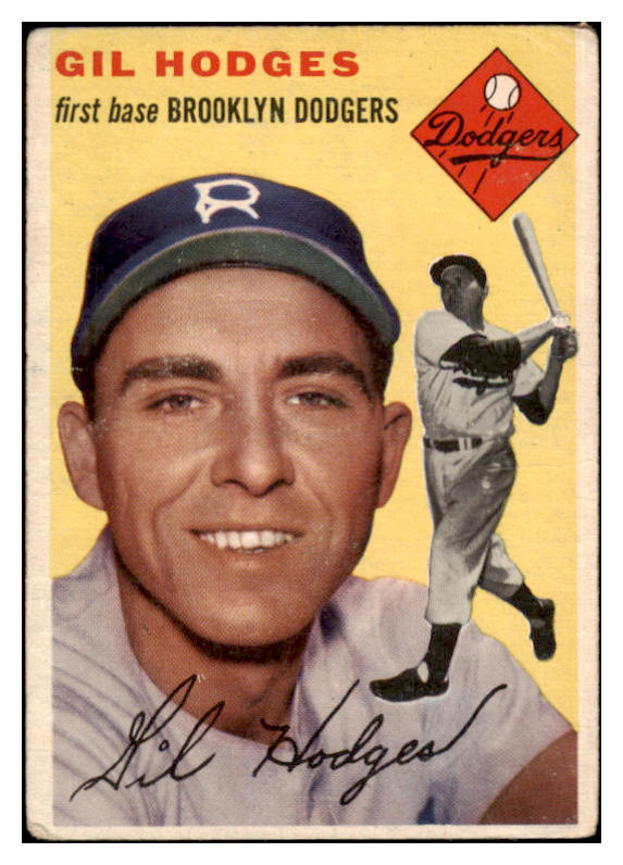 1954 Topps Baseball #102 Gil Hodges Dodgers GD-VG 525538