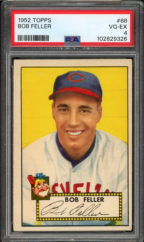 1952 Topps Baseball #088 Bob Feller Indians PSA 4 VG-EX 525581