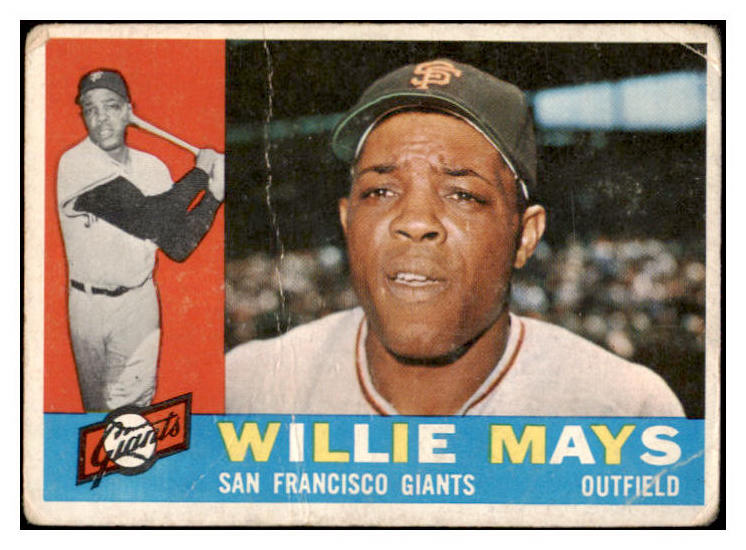 1960 Topps Baseball #200 Willie Mays Giants Fair 525596