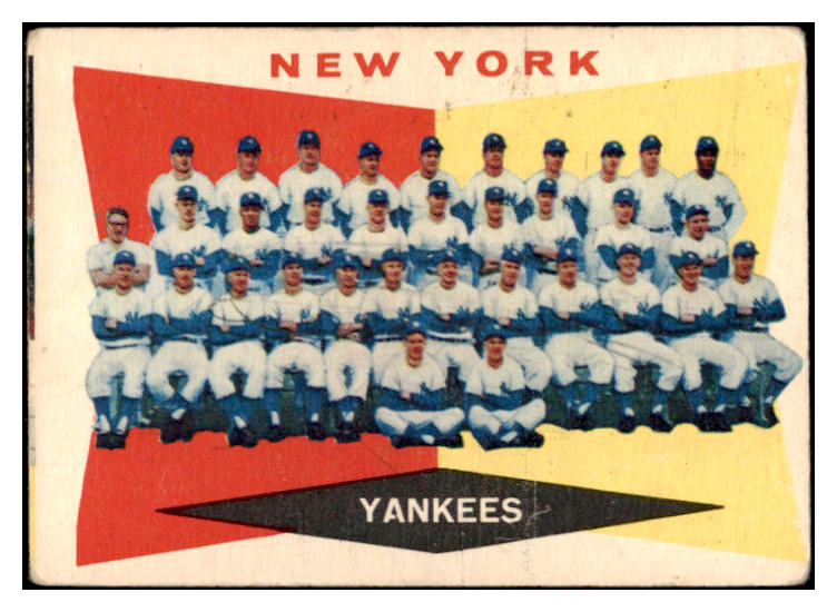 1960 Topps Baseball #332 New York Yankees Team Good 525598