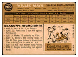 1960 Topps Baseball #200 Willie Mays Giants VG 525601