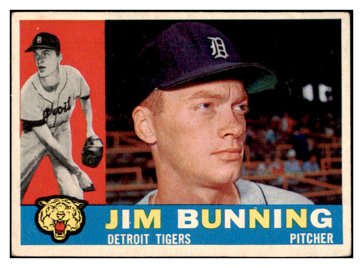 1960 Topps Baseball #502 Jim Bunning Tigers VG-EX 525602