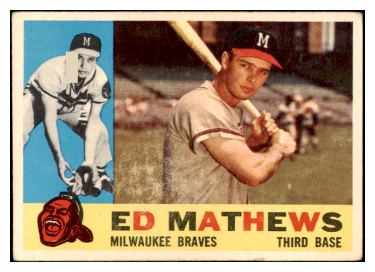 1960 Topps Baseball #420 Eddie Mathews Braves VG-EX 525607