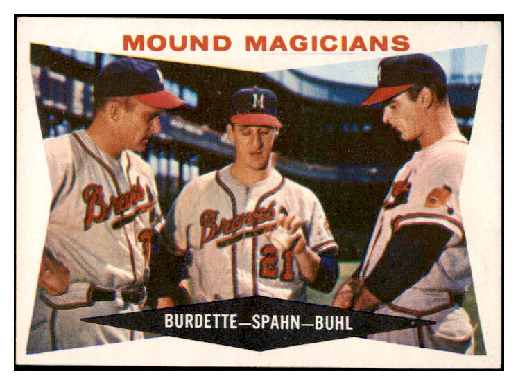 1960 Topps Baseball #230 Warren Spahn Lou Burdette EX-MT 525609