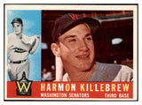 1960 Topps Baseball #210 Harmon Killebrew Senators EX+/EX-MT 525610