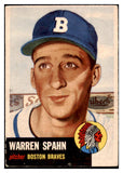 1953 Topps Baseball #147 Warren Spahn Braves VG-EX 525641