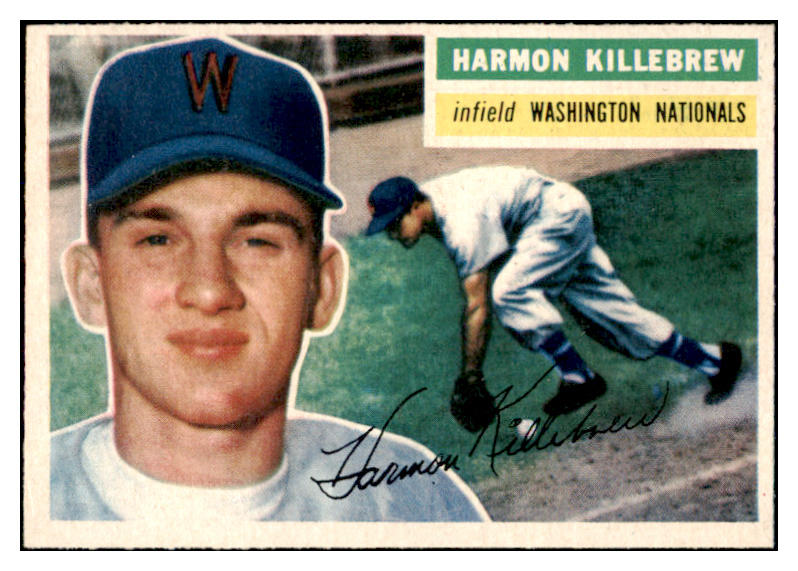 1956 Topps Baseball #164 Harmon Killebrew Senators NR-MT Gray 525657