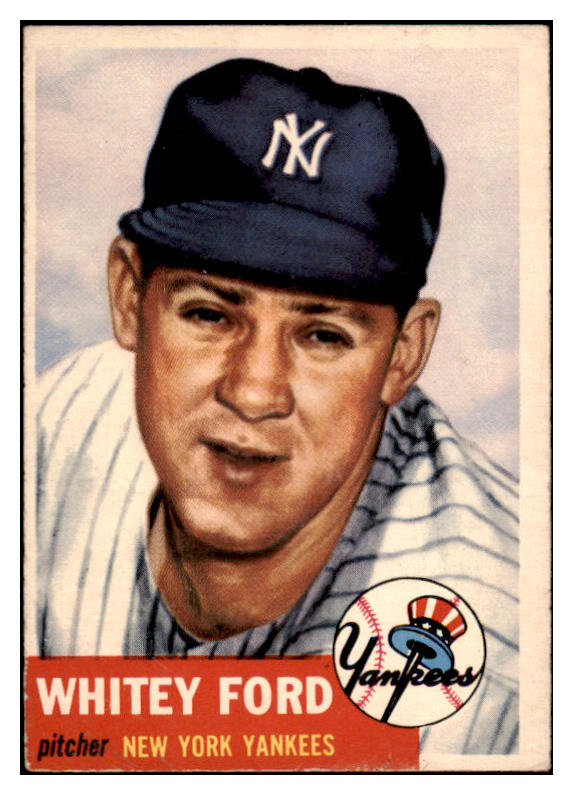 1953 Topps Baseball #207 Whitey Ford Yankees VG-EX 525658