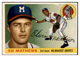 1955 Topps Baseball #155 Eddie Mathews Braves NR-MT 525659