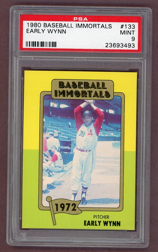 1980 Baseball Immortals #133 Early Wynn Indians PSA 9 MINT 525929