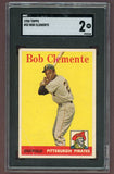 1958 Topps Baseball #052 Roberto Clemente Pirates SGC 2 GD 526011