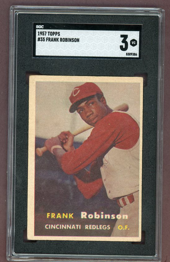 1957 Topps Baseball #035 Frank Robinson Reds SGC 3 VG 526040