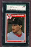 1985 Fleer #155 Roger Clemens Red Sox SGC 8 NM/MT 526044