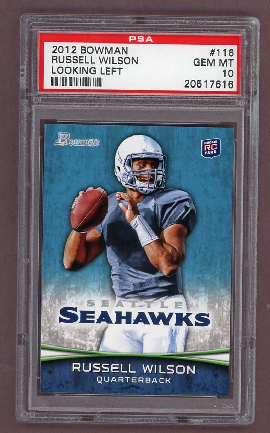 2012 Bowman #116 Russell Wilson Seahawks PSA 10 GEM MINT Left 526128