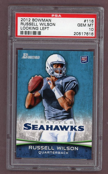 2012 Bowman #116 Russell Wilson Seahawks PSA 10 GEM MINT Left 526128