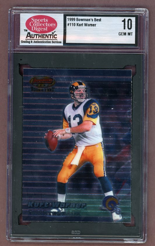 1999 Bowman's Best #110 Kurt Warner Rams SCD 10 GEM MINT 526129