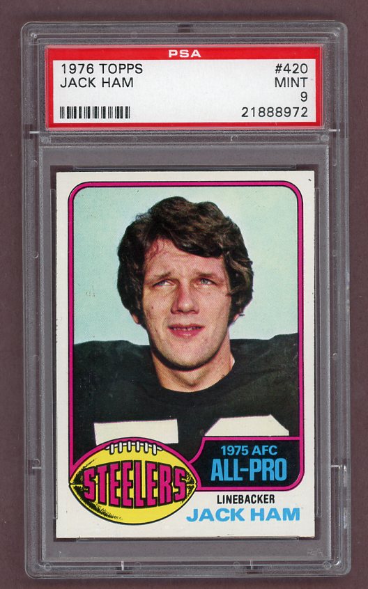 1976 Topps Football #420 Jack Ham Steelers PSA 9 MINT 526132