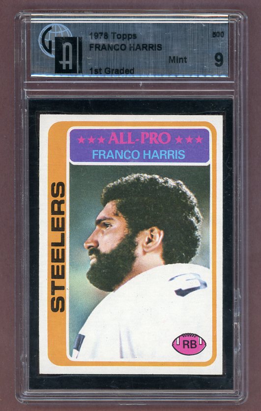 1978 Topps Football #500 Franco Harris Steelers GAI 9 MINT 526141