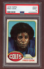 1976 Topps Football #503 Fred Cook Colts PSA 9 MINT 526149