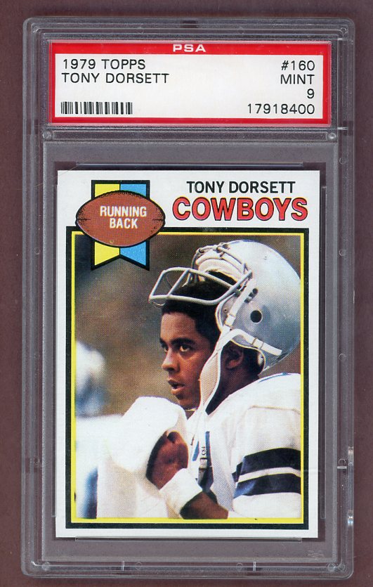 1979 Topps Football #160 Tony Dorsett Cowboys PSA 9 MINT 526153