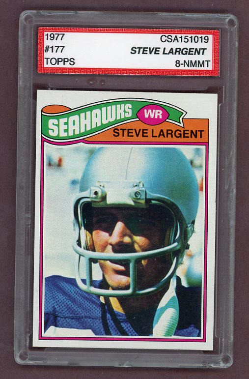 1977 Topps Football #177 Steve Largent Seahawks CSA 8 NM/MT 526160