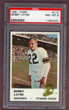 1961 Fleer Football #117 Bobby Layne Steelers PSA 8 NM/MT 526174