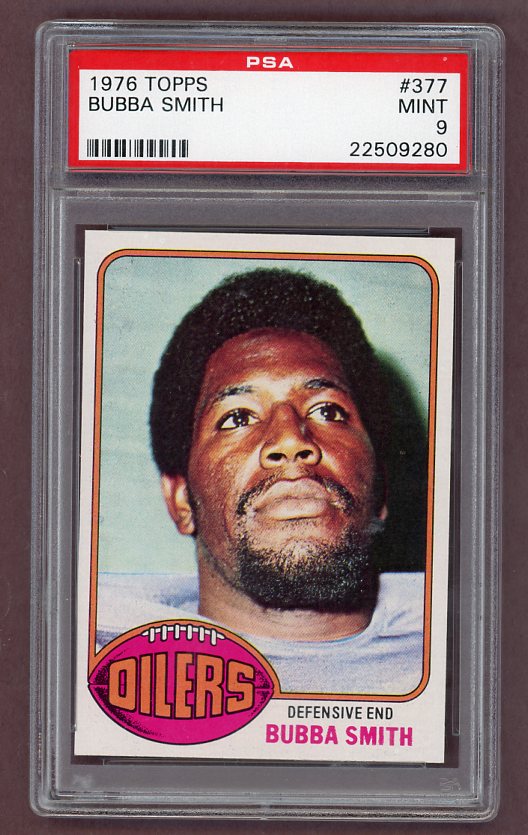 1976 Topps Football #377 Bubba Smith Oilers PSA 9 MINT 526239