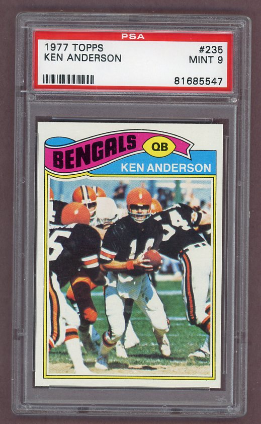 1977 Topps Football #235 Ken Anderson Bengals PSA 9 MINT 526260