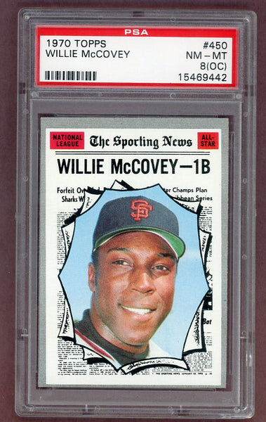 1970 Topps Baseball #450 Willie McCovey A.S. Giants PSA 8 NM/MT oc 526282