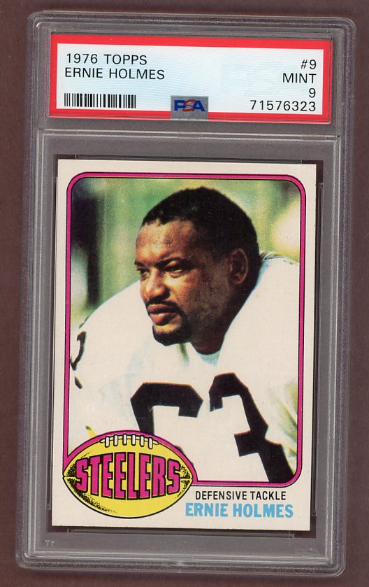 1976 Topps Football #009 Ernie Holmes Steelers PSA 9 MINT 526299