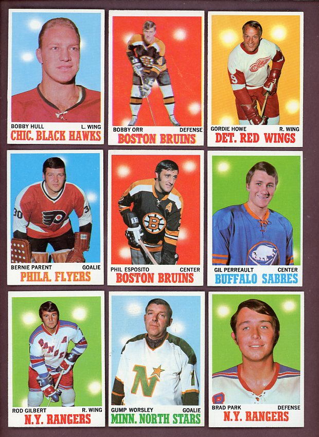 1970 Topps Hockey Complete Set EX/EX-MT Orr Howe Hull 526303