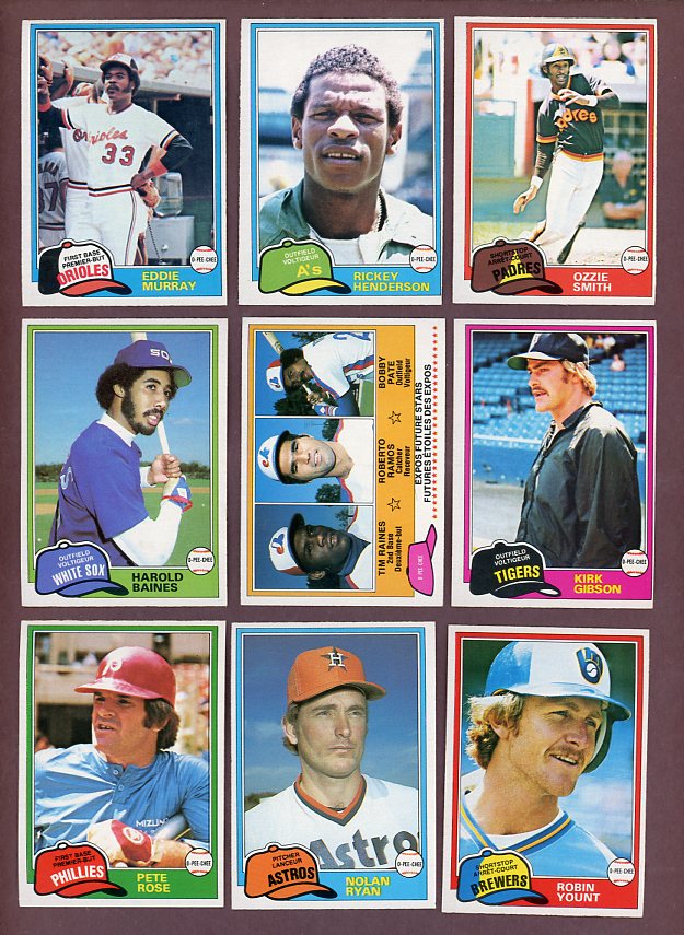 1981 O Pee Chee Baseball Complete Set EX-MT/NR-MT Henderson Ryan 526337