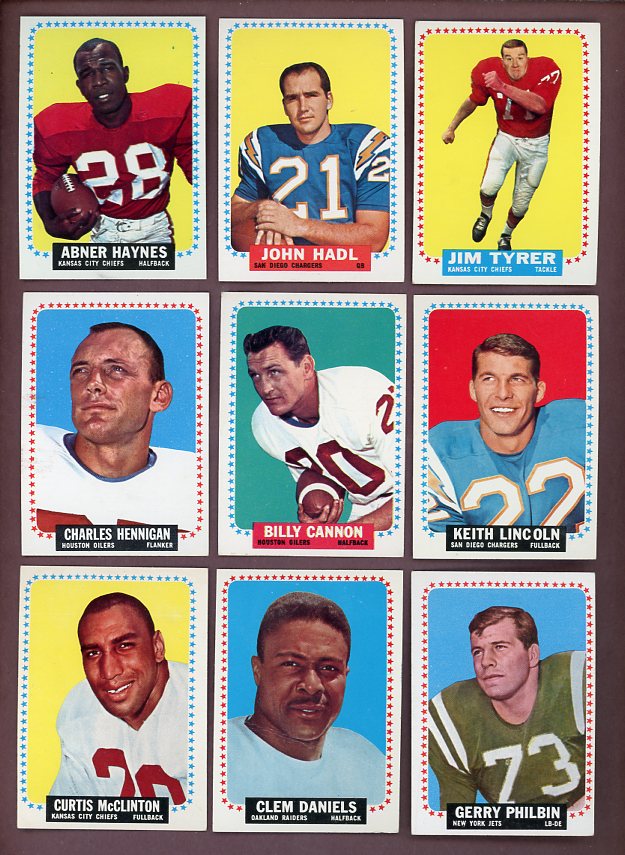 1964 Topps Set Lot 128 Diff Sharp Hadl Lincoln Cannon 526338