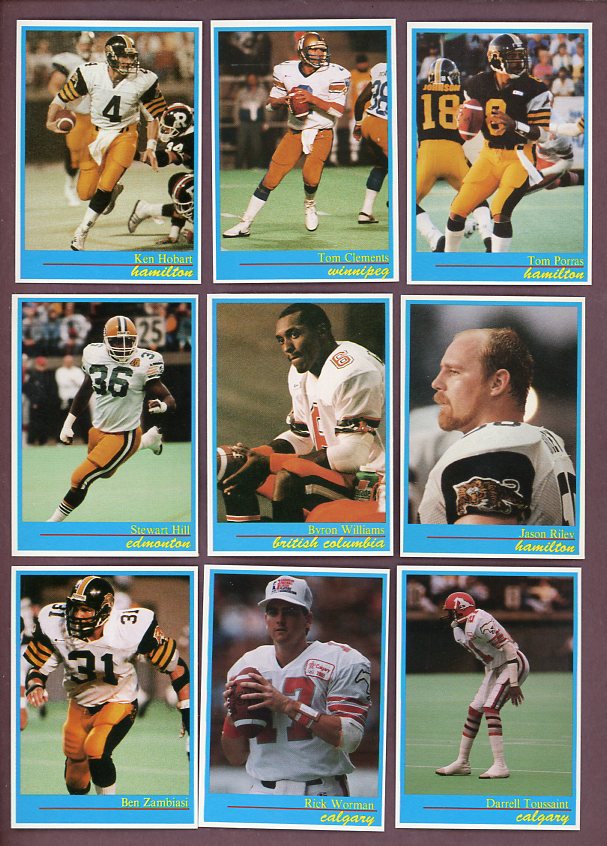 1987 Jogo CFL Football Complete Set EX-MT/NR-MT Clements Hobart 526603