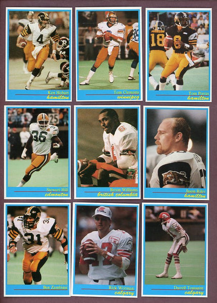 1987 Jogo CFL Football Complete Set EX-MT/NR-MT Clements Hobart 526603