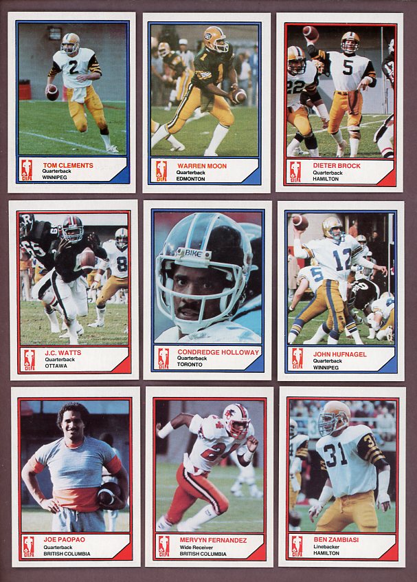 1983 Jogo CFL Football Complete Set EX-MT/NR-MT Moon Brock 526604