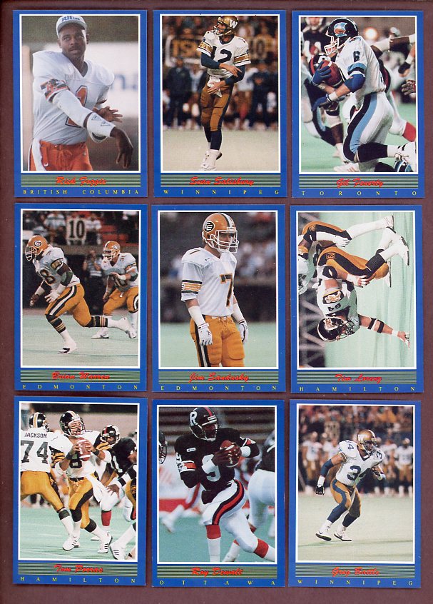 1988 Jogo CFL Football Complete Set EX-MT/NR-MT Salisbury Warren 526606