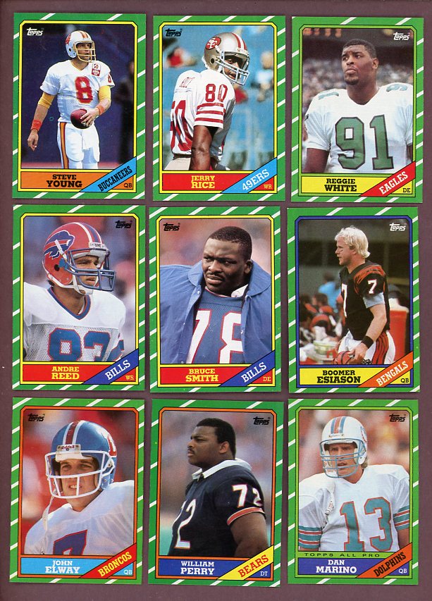 1986 Topps Football Complete Set EX-MT/NR-MT Rice Young White 526618