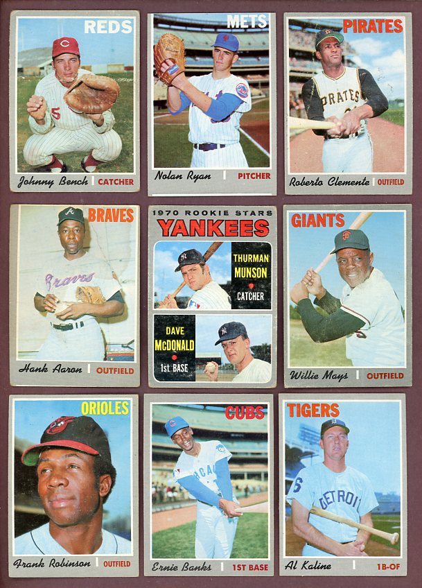 1970 Topps Baseball Complete Set Low Grade Ryan Munson Mays 526622