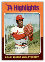 1975 Topps Baseball #003 Bob Gibson HL Cardinals EX-MT 527149