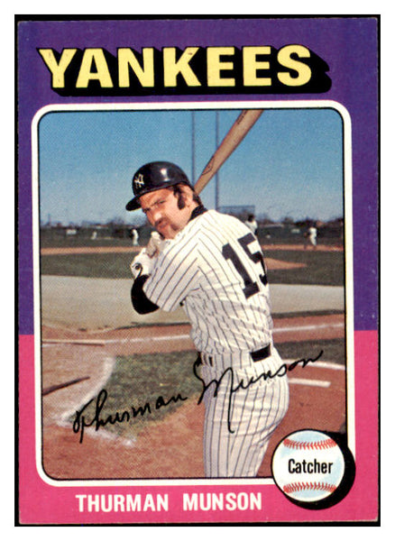 1975 Topps Baseball #020 Thurman Munson Yankees EX-MT 527155